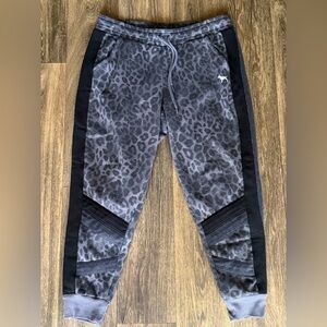 VS PINK Leopard Print Fleece Joggers